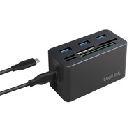 Logilink czytnik kart + hub USB 3.2 8-portów