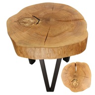 Konferenčný stolík plátok dreva malý jaseň drevený PLASTEREK DREWNA
