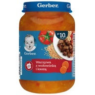 Gerber Príkrm pre deti Zelenina s hovädzím a kašou 10 m+ 190 g