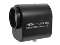 Obiektyw CCTV z motor-zoomem EVR 3-36mm 1,3''