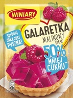 Galaretka o smaku malinowym 39 g 50 % mniej cukru Winiary malinowa