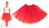 SPÓDNICZKA TUTU TIULOWA CZERWONA 40 CM 128 134 140 146