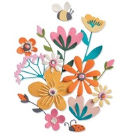 Wykrojnik do papieru Sizzix Thinlits Fabulous Bold Flora kwiaty