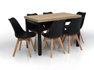 Stół kuchenny 70x120 + 6 krzeseł do salonu KOLORY