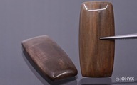 Fosílne drevo nízky kabošon cushion 36x17 mm