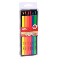 Ceruzkové pastelky Jumbo Apli Kids - Fluo
