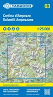 CORTINA D'AMPEZZO DOLOMITY AMPEZZANE mapa turystyczna 1:25 000 TABACCO 2024
