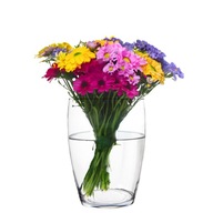 Wazon szklany na kwiaty flakonik przeźroczysty Cynia Altom Design 19 cm