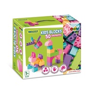 Kids Blocks kocky ružovo-fialové 50el