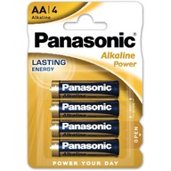 4x bateria LR6 Panasonic AA Alkaline Power