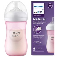 Butelka Natural Response SCY903/11 260 ml AVENT różowa 1m+ do mleka