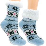 Teplé Ponožky Zimné pre deti PODŠITÁ MEDVEDOM ABS 31-35