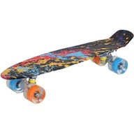 SKATEBOARD PLASTOVÝ 22 PALCE ENERO GRAFFITI LED