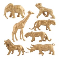 Zvieratká Obrázok 7 kusov Súprava hračiek Mini Jungle Animals Realistic Animal