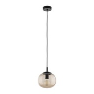 Lampa Sufitowa VIBE Czarny Topaz Szklany Klosz 1xE27 20cm Lampa Wisząca Dom