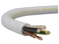 Przewód kabel warsztatowy OWY 4x0,75mm2 H05VV-F linka biały ELEKTROKABEL