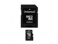 Intenso MicroSDHC - Karta pamięci 4 GB Class 10 12/20 MB/s z ada