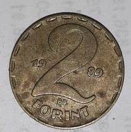 2 forinty - moneta socjalistyczna - forint - Węgry Magyar - 1989 rok
