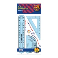 Geometrická sada Flexi Astra, pravítko, ekierka, uhlomer FC Barcelona
