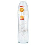 NUK Butelka szklana FC+ 240ml NEW CLASSIC smoczek sil 1M