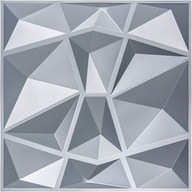 Panele ścienne Art3d 3D szare diamond 50x50cm 12szt płytek pvc /2