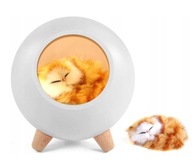 Mačka Nočná lampička pre deti 2v1 Bluetooth reproduktor