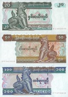 Birma/Myanmar - 20,50,100 Kyats - 1994-97-P72,73,74 - St.1