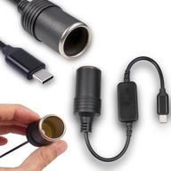 5V USB C MALE ДО 12V АВТОМОБІЛЬНОЇ ЗАПАЛЮВАЛЬНИКИ