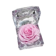Zachovalá kvetinová krabička na valentínske darčekové krabičky s akrylovými prsteňmi ružová