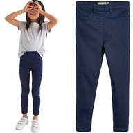 Next Bawełniane Dziewczęce C.Niebieskie Jeansy Spodnie Jegginsy 116 cm