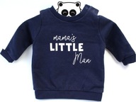 FRE&FLO Bluza z napisami MAMA'S LITTLE MAN r. 0-3 m 52-62 cm