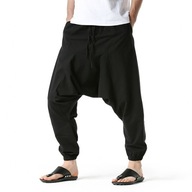 Mens linen cotton Harem Pants japanese style Fashi