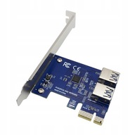 Rozdzielacz Adapter Portu PCI-E Riser Splitter 1-2