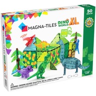 Magna Tiles 50 el Klocki magnetyczne Dino World XL