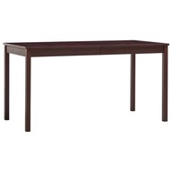 Jedálenský stôl tmavo hnedý 140x70x73 cm borovicové drevo