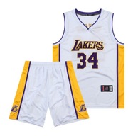 Športové oblečenie z vyšívaného dresu Lakers O'Neal č. 34 pre basketbal