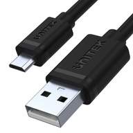 Unitek Mobile czarny przewód microUSB - USB 2.0 1M, 2,4A