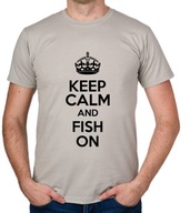 koszulka KEEP CALM AND FISH ON prezent