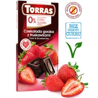 TORRAS Czekolada gorzka z truskawkami bez cukru 75