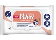 Velvet vlhčený papier ultra sensitive 48ks