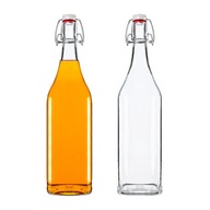 Sklenená fľaša ŠTVOREC 1L 1000 ml na tinktúry moonshine voda limonáda šťavy