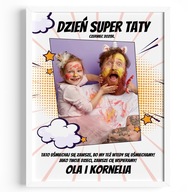 PREZENT PODZIĘKOWANIE DLA TATY NA DZIEŃ OJCA - ZE ZDJĘCIEM + PLAKAT Z RAMKĄ