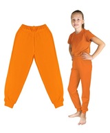Detské tepláky pre dievča chlapca bavlnené orange PL 104