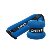 DrFit obciążniki na kostki nadgarstki fitness siłownia 2x 0,5kg niebieskie