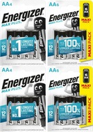 20x Alkalická batéria Energizer AA MAX PLUS LR6 hrubé tyčinky