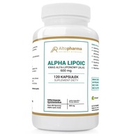 KWAS ALFA LIPONOWY 600mg VEGE 120kaps MEGA DAWKA