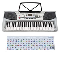 Keyboard Organy Pianino MK-2083 54 klaw Mikrofon Naklejki na Klawisze Nuty