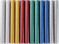 Extol Craft Fusible sticks, mix farieb s trblietkami, priemer 11 x 100mm, 12ks (9911)