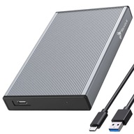 REAGLE Obudowa na dysk HDD SSD 2,5" Kieszeń SATA USB-C 3.1 Aluminium 6 Gbps