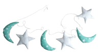 Girlanda gwiazdki księżyce dekoracja 3D